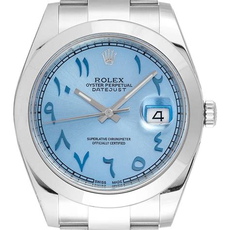 rolex datejust 41 arabic dial|rolex datejust 41mm blue 126300.